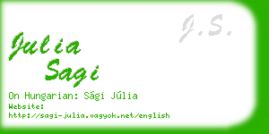julia sagi business card