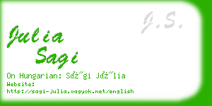 julia sagi business card